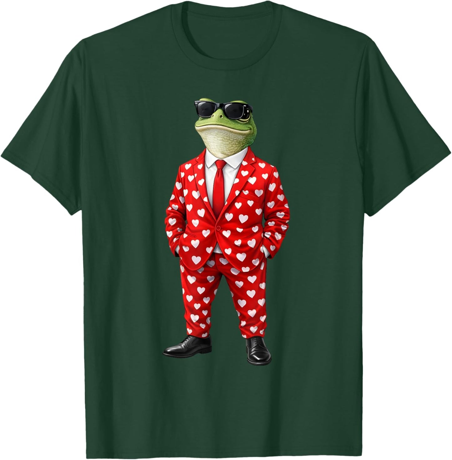 Funny Frog Lovers Valentine Heart Love Animal Valentine's T-Shirt - T-Shirt | Forest