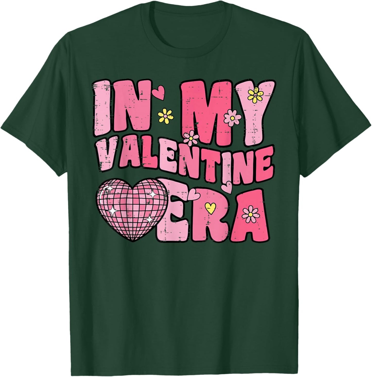 in My Valentine Era Disco Retro Valentine Women Men Kids T-Shirt - T-Shirt | Forest