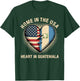 Home in The USA Heart in Guatemala American Guatemalan T-Shirt - T-Shirt | Forest