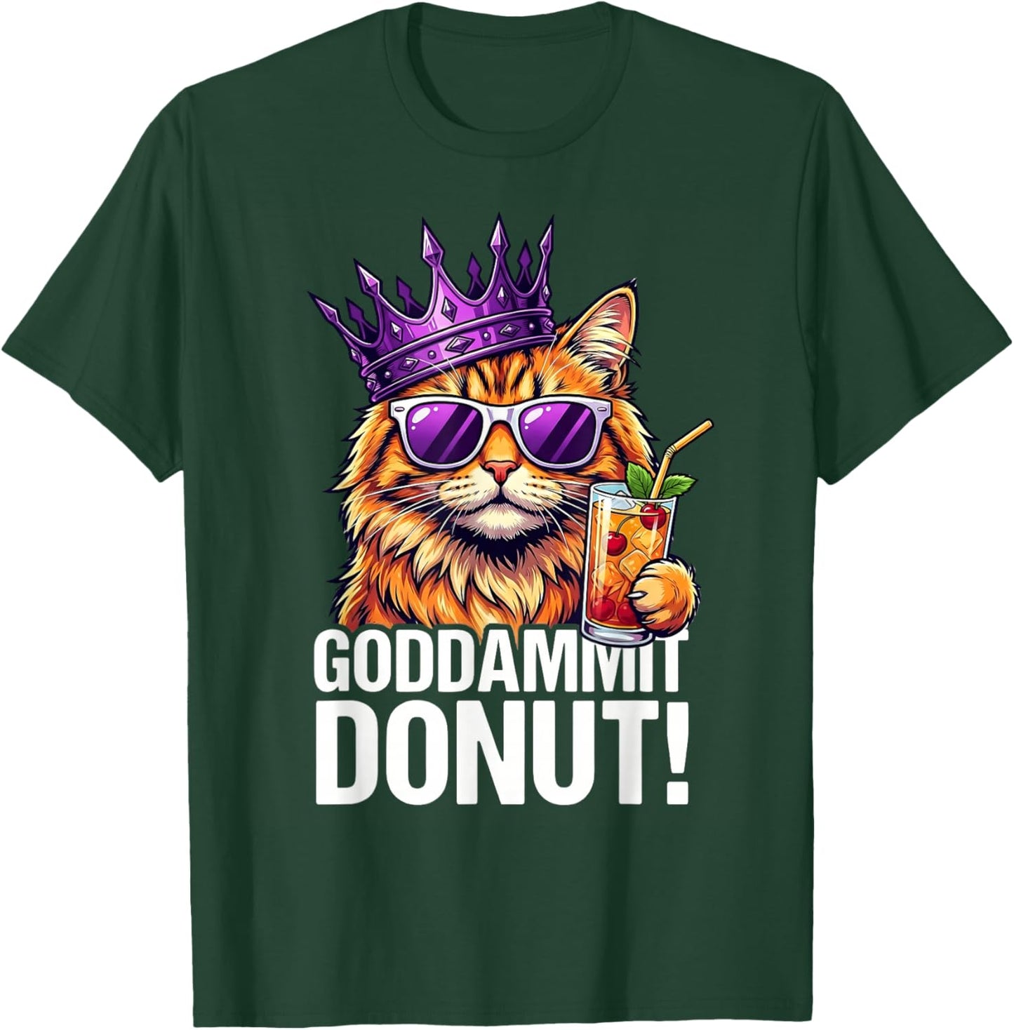 Donut Princess Cat Meme – Kawaii Funny Cartoon Style T-Shirt - T-Shirt | Forest