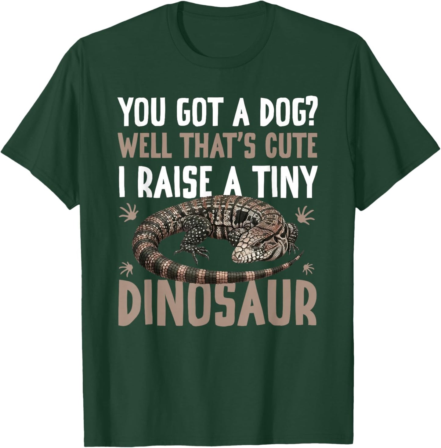 Tiny Dinosaur Tegu Owner Tegu Lover Tegu Lizard T-Shirt - T-Shirt | Forest