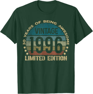 30 Year Old Gifts Vintage 1996 Limited Edition 30th Birthday T-Shirt - T-Shirt | Forest