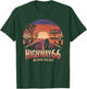Highway 66 100 Years 1926-2026 Biker Centennial Anniversary T-Shirt - T-Shirt | Forest