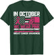 in October We Wear Pink Postal Worker Breast Cancer T-Shirt - T-Shirt | Forest