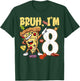 Bruh I'm 8 Years Old 8th Birthday Dabbing Pizza Boy Girl T-Shirt - T-Shirt | Forest