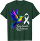 Lung Cancer Awareness Survivor Bird White Ribbon Support T-Shirt - T-Shirt | Forest