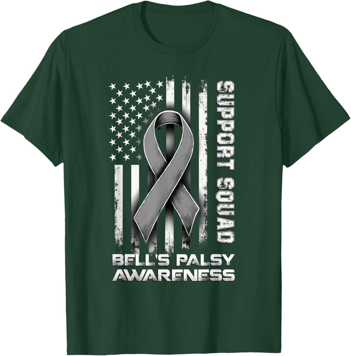 Retro Support Squad Bell's Palsy Awareness T-Shirt - T-Shirt | Forest