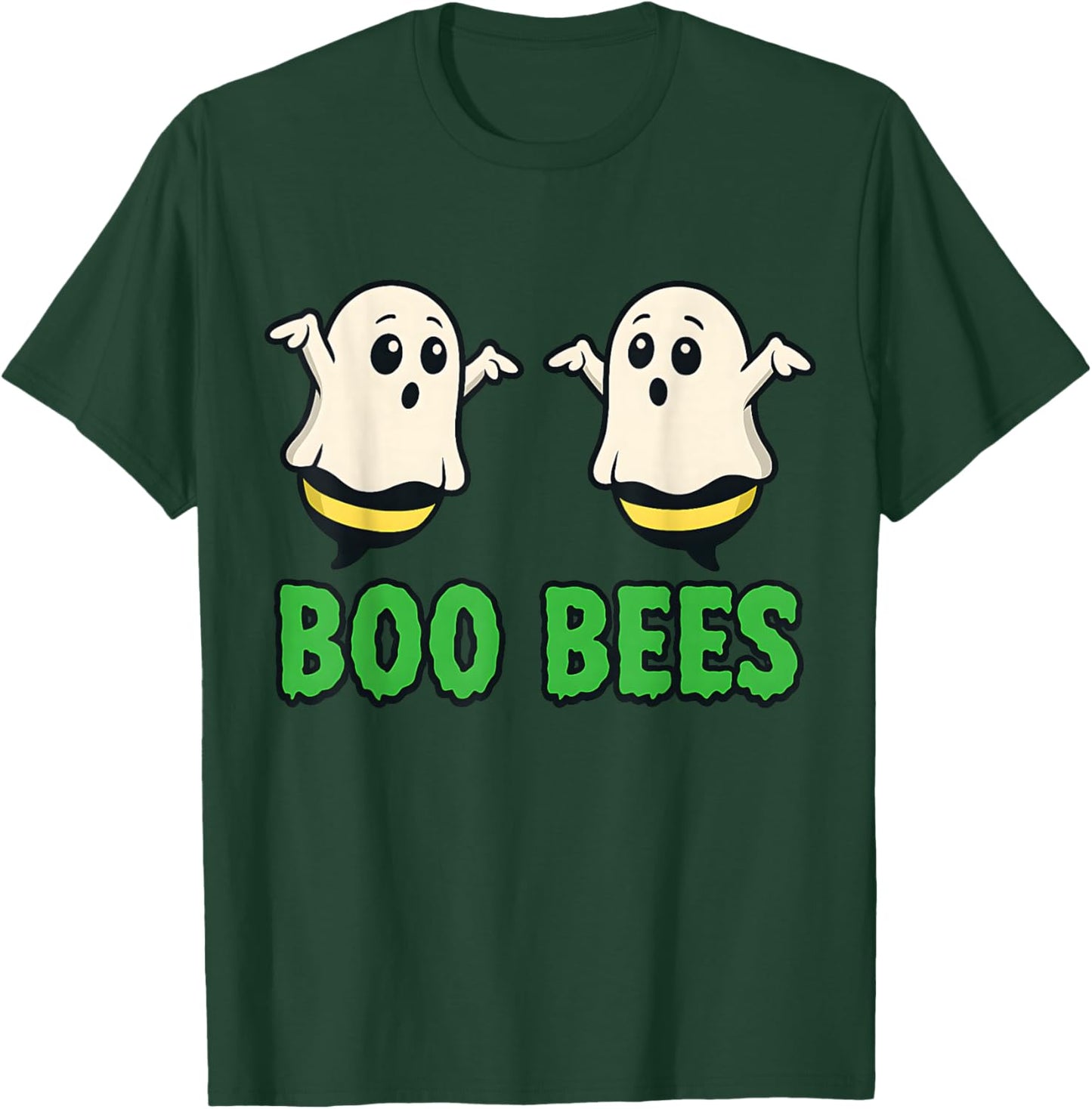 Funny Boo Bees Halloween Ghost Bee Pun Design T-Shirt - T-Shirt | Forest
