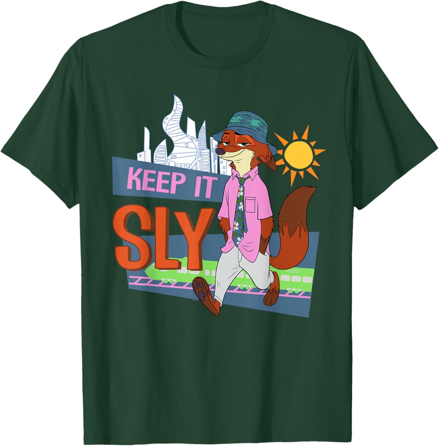 Disney Zootopia 2 Nick Wilde Keep it Sly Funny Quote T-Shirt - T-Shirt | Forest