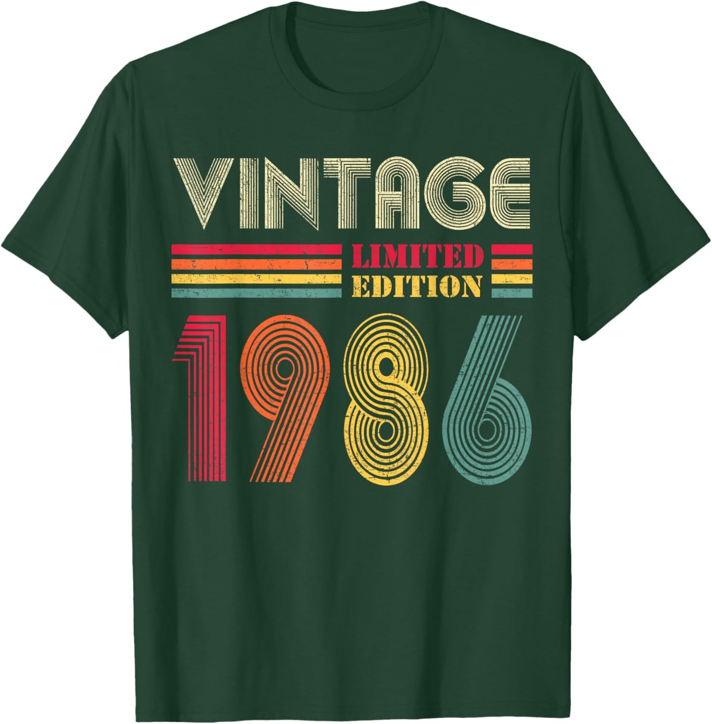 Vintage 1986 40th Birthday Gift Men Women 40 Years Old T-Shirt - T-Shirt | Forest
