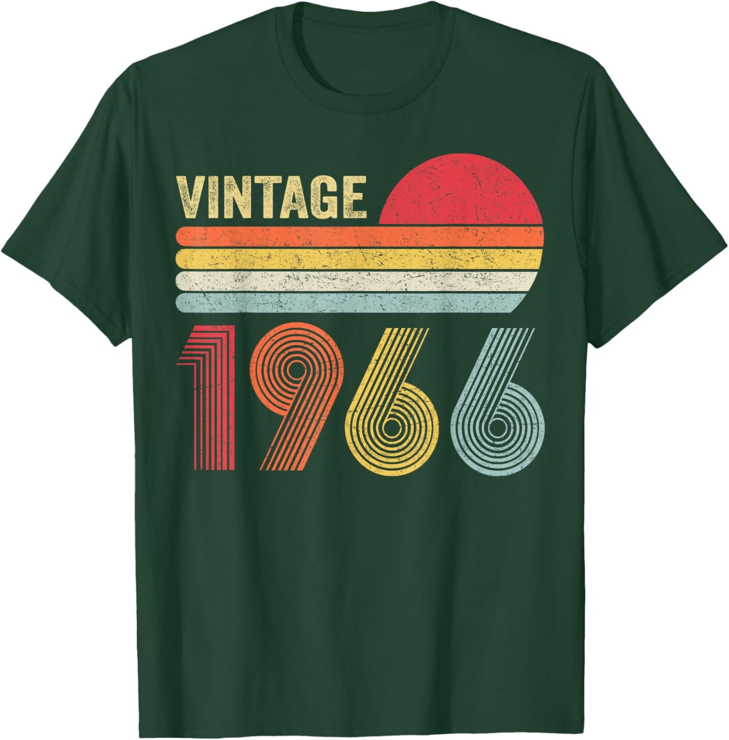Vintage 1966 60th Birthday Gift Men Women 60 Years Old T-Shirt - T-Shirt | Forest