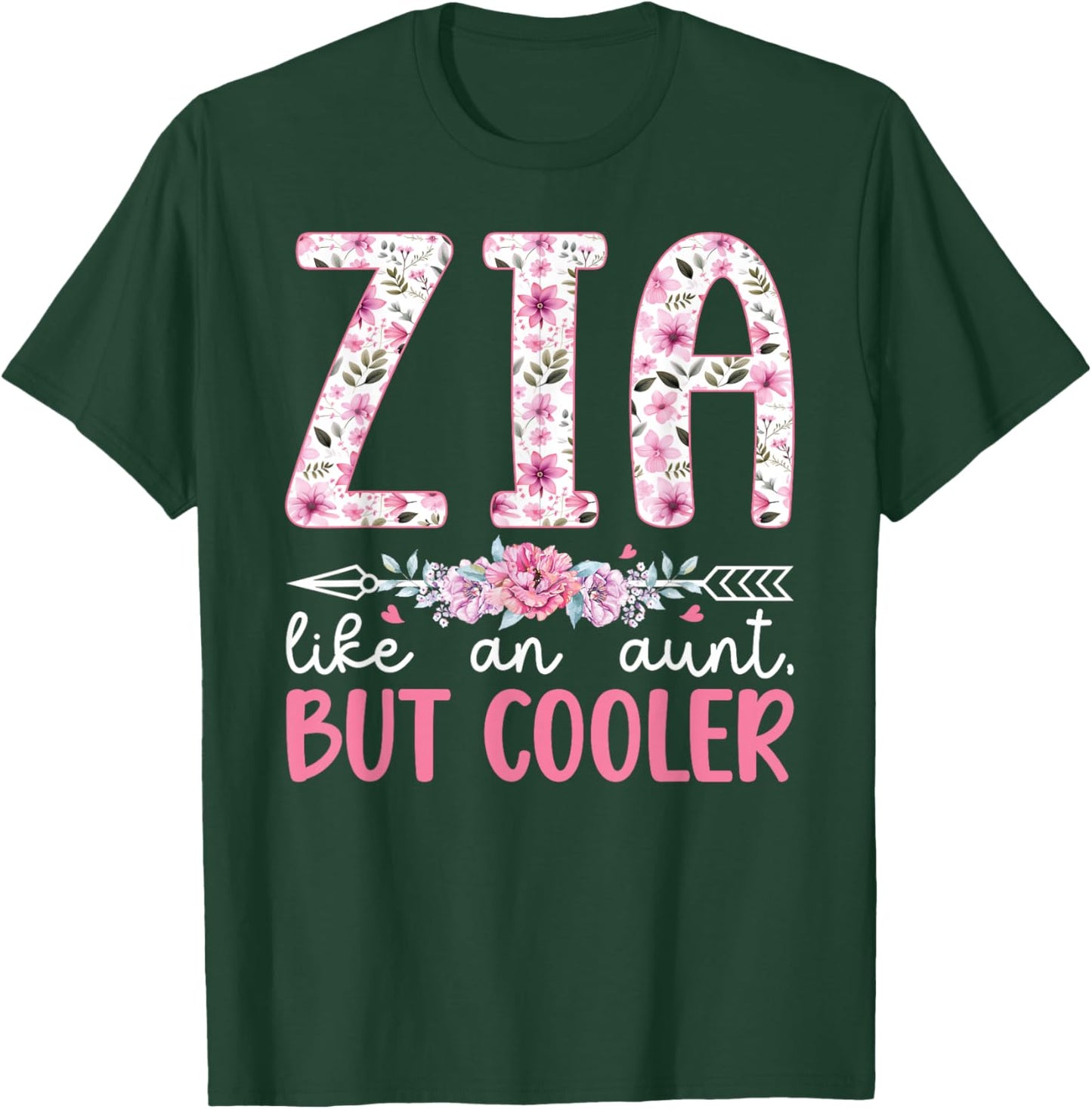 Zia Definition Zia Aunt Italian Aunt Zia Auntie T-Shirt - T-Shirt | Forest