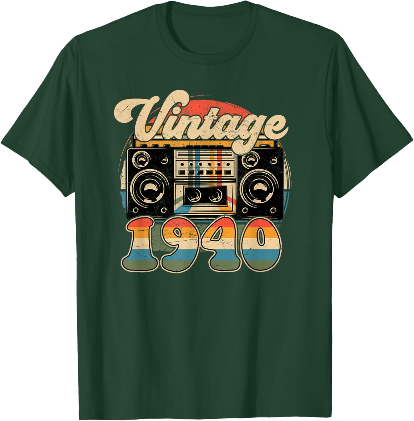 86th Birthday Retro Vintage 1940 Men Women T-Shirt - T-Shirt | Forest