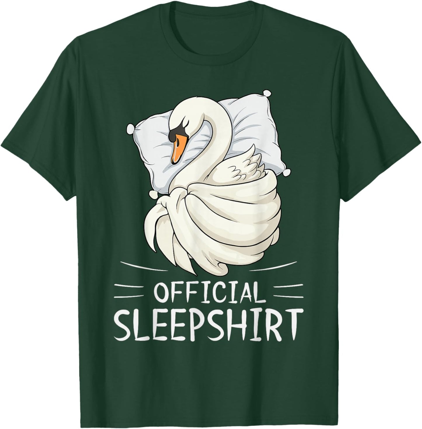 Swan Animal Official Sleepshirt Pajamas Nightgown T-Shirt - T-Shirt | Forest