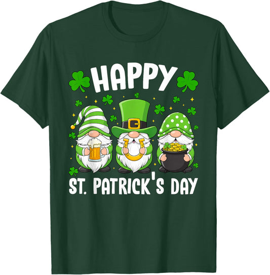 Irish Gnome Green St Patricks Day Women Saint Patricks Girls T-Shirt - T-Shirt | Forest