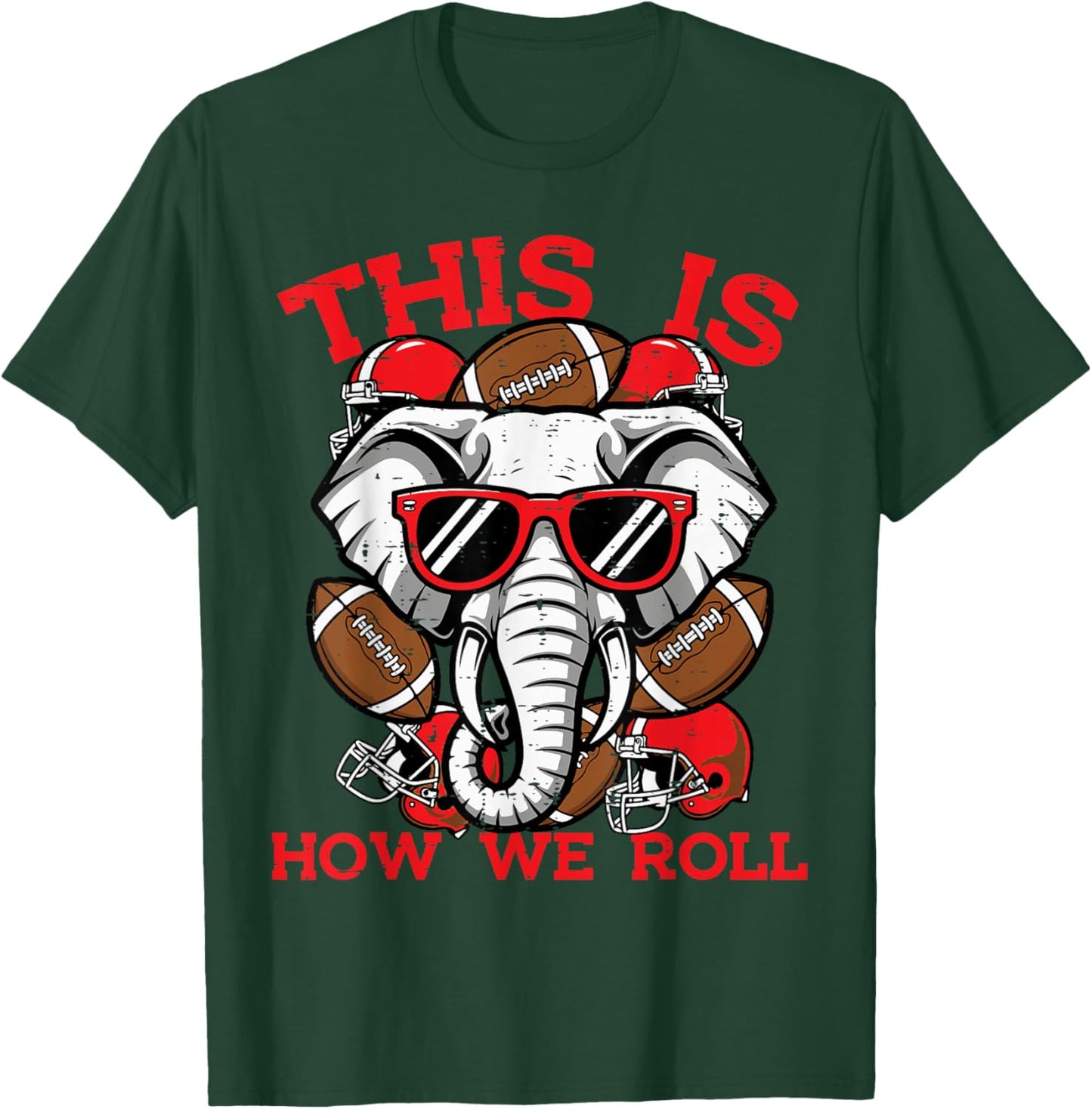 Elephant Roll Women Kids Men Boys Girls Youth Teen T-Shirt - T-Shirt | Forest