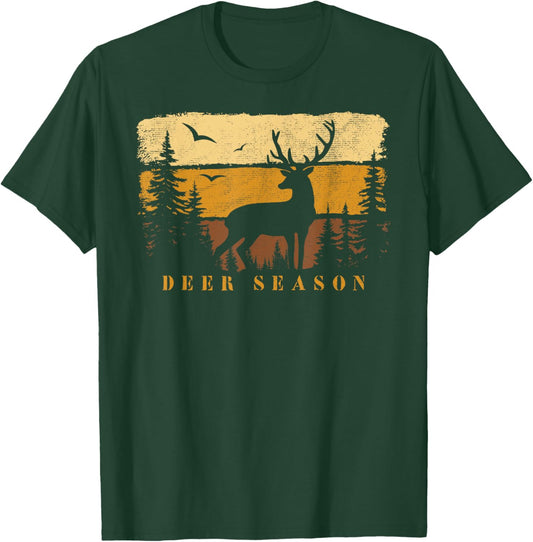Deer Season 2025 2026 Trendy Graphic T-Shirt - T-Shirt | Forest