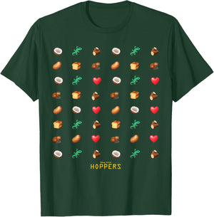 Disney Pixar Hoppers Coconut Lizard Log Beaver Heart Emojis T-Shirt - T-Shirt | Forest