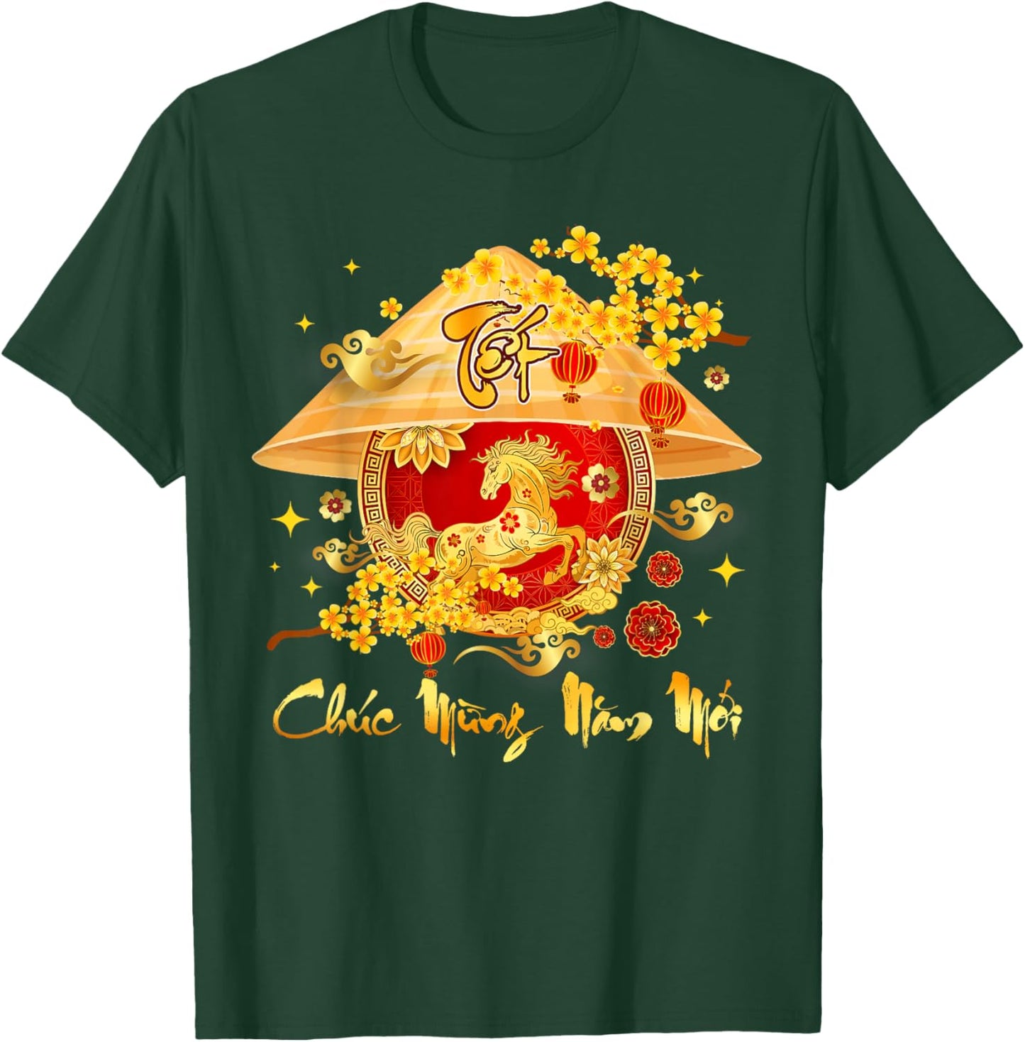 TET 2026 Year of The Horse Vietnamese Lunar New Year 2026 T-Shirt - T-Shirt | Forest