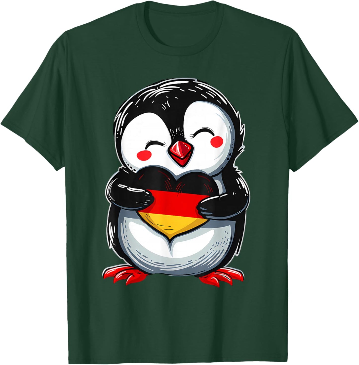 Deutschland Penguin Germany Flag German Pride T-Shirt - T-Shirt | Forest