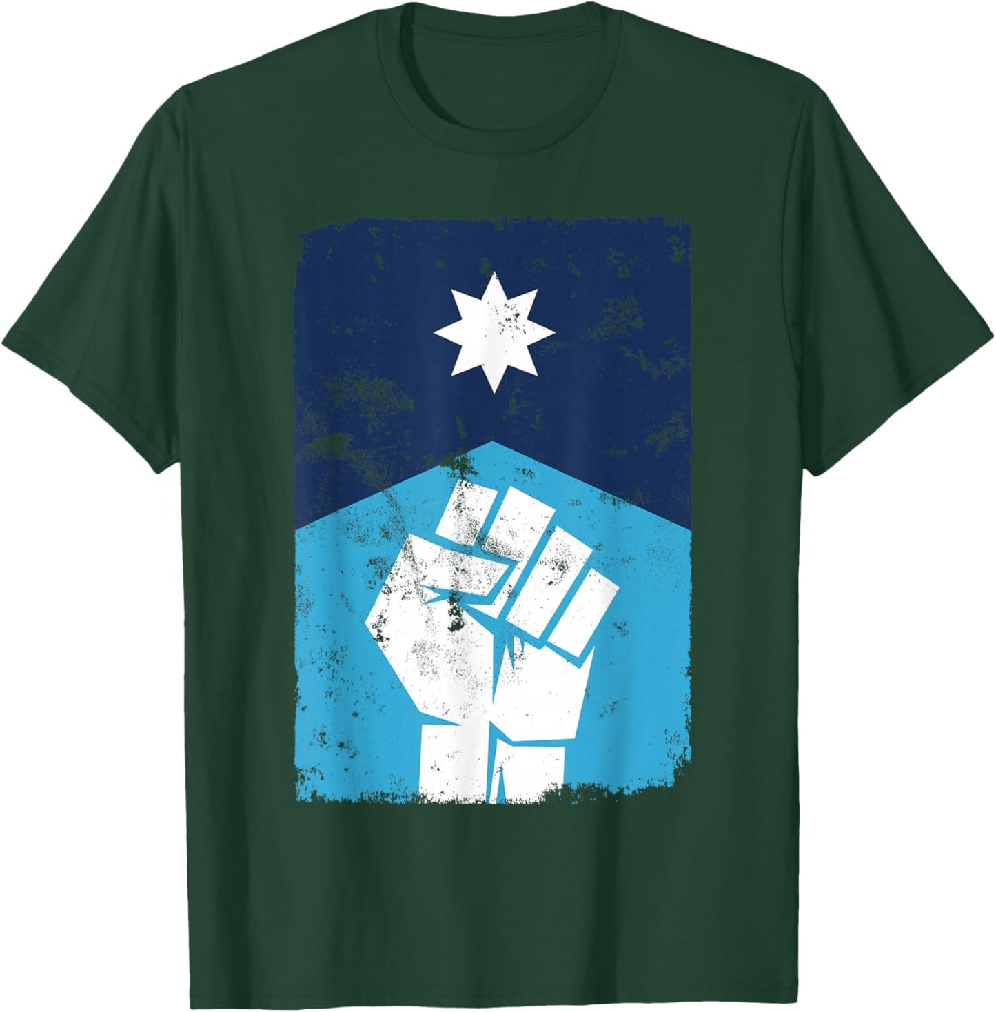 Resist Minnesota Rebel New Flag Distressed Minnesota Resista T-Shirt - T-Shirt | Forest