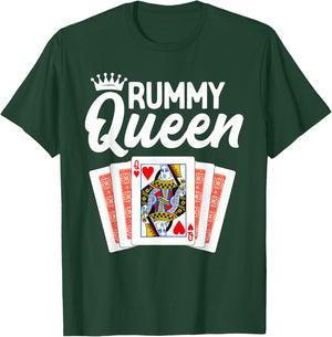Cute Rummy Art Girls Rummy Lover Gin Rummy Player T-Shirt - T-Shirt | Forest