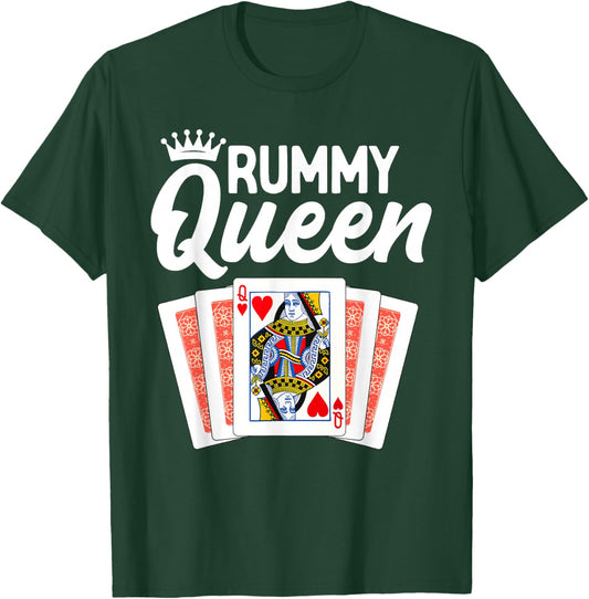 Cute Rummy Art Girls Rummy Lover Gin Rummy Player T-Shirt - T-Shirt | Forest