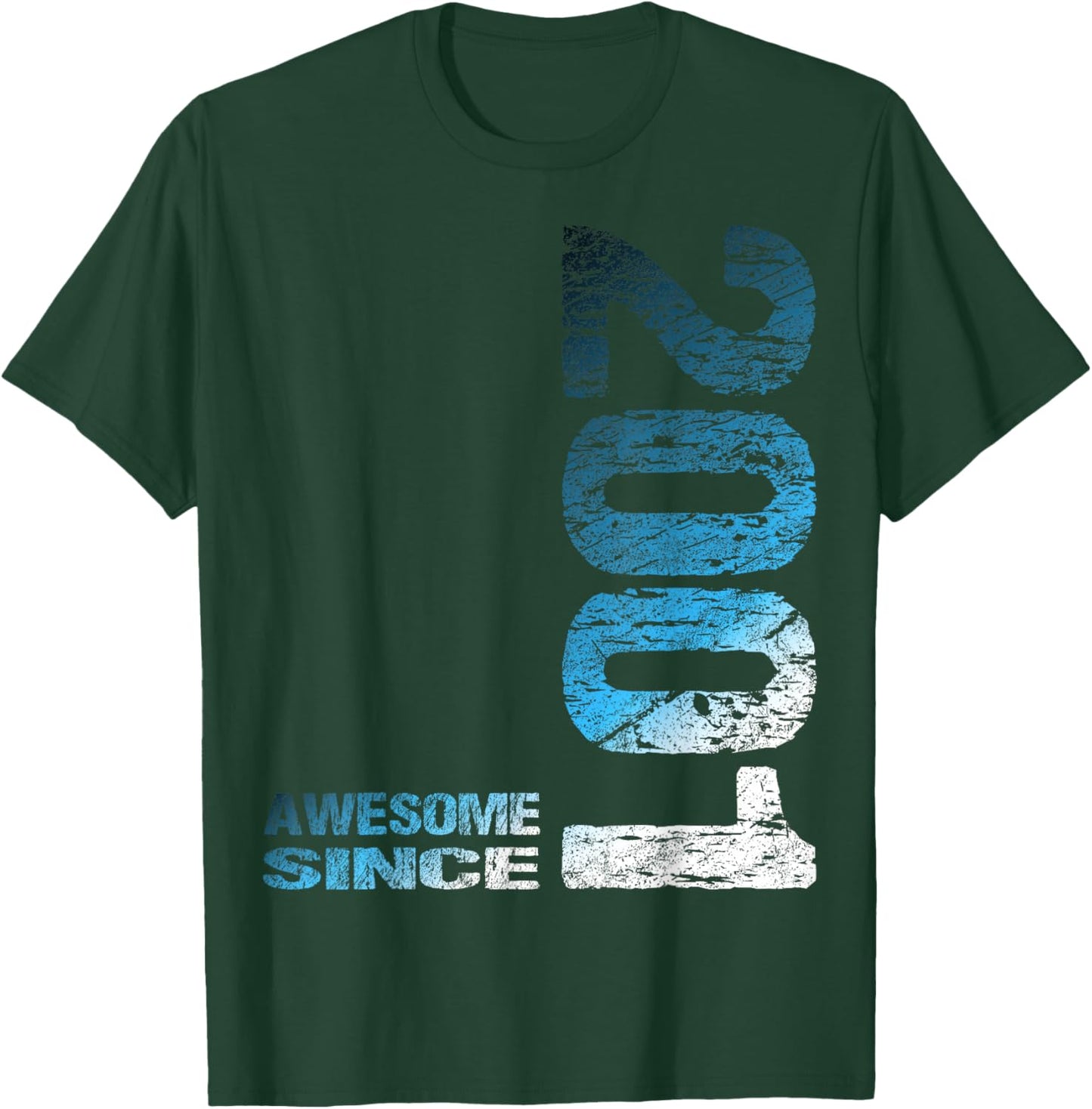 Awesome Since 2001 25th Birthday T-Shirt - T-Shirt | Forest