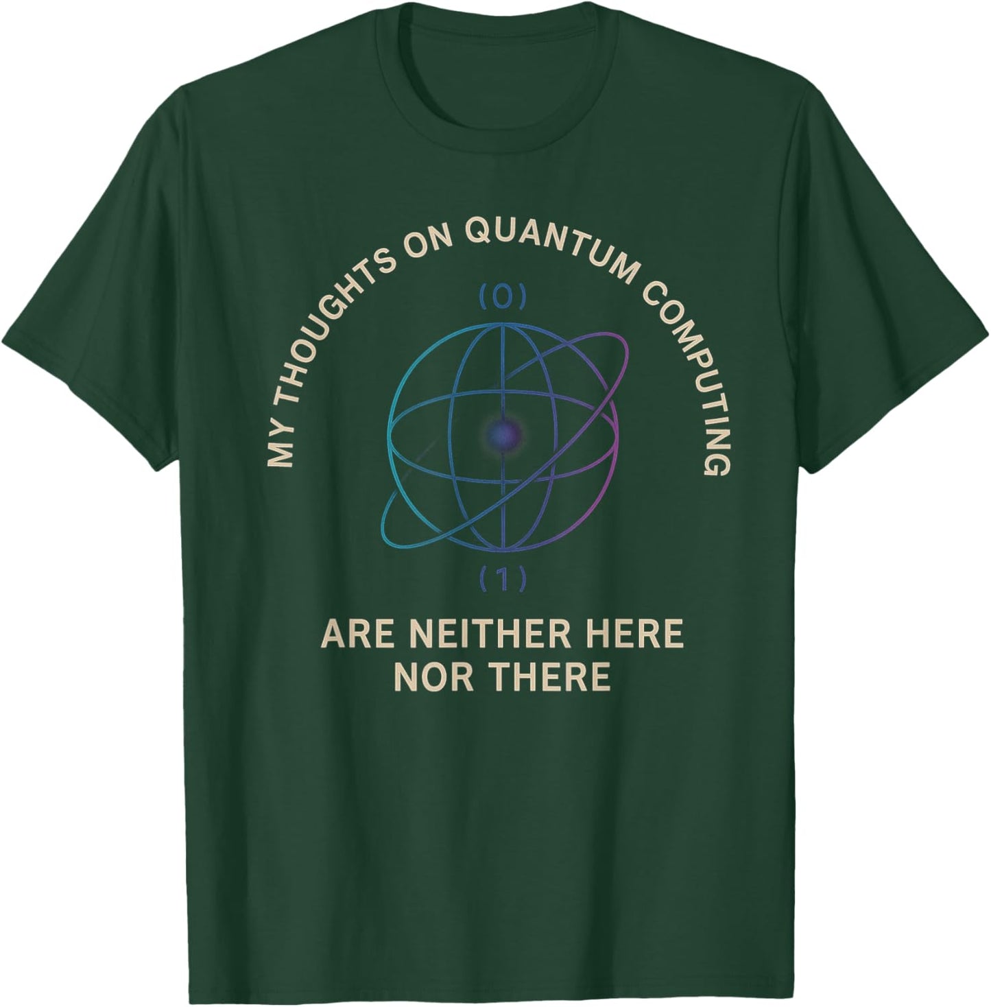HT STEM Gift Teacher Professor Student Quantum Computing T-Shirt - T-Shirt | Forest