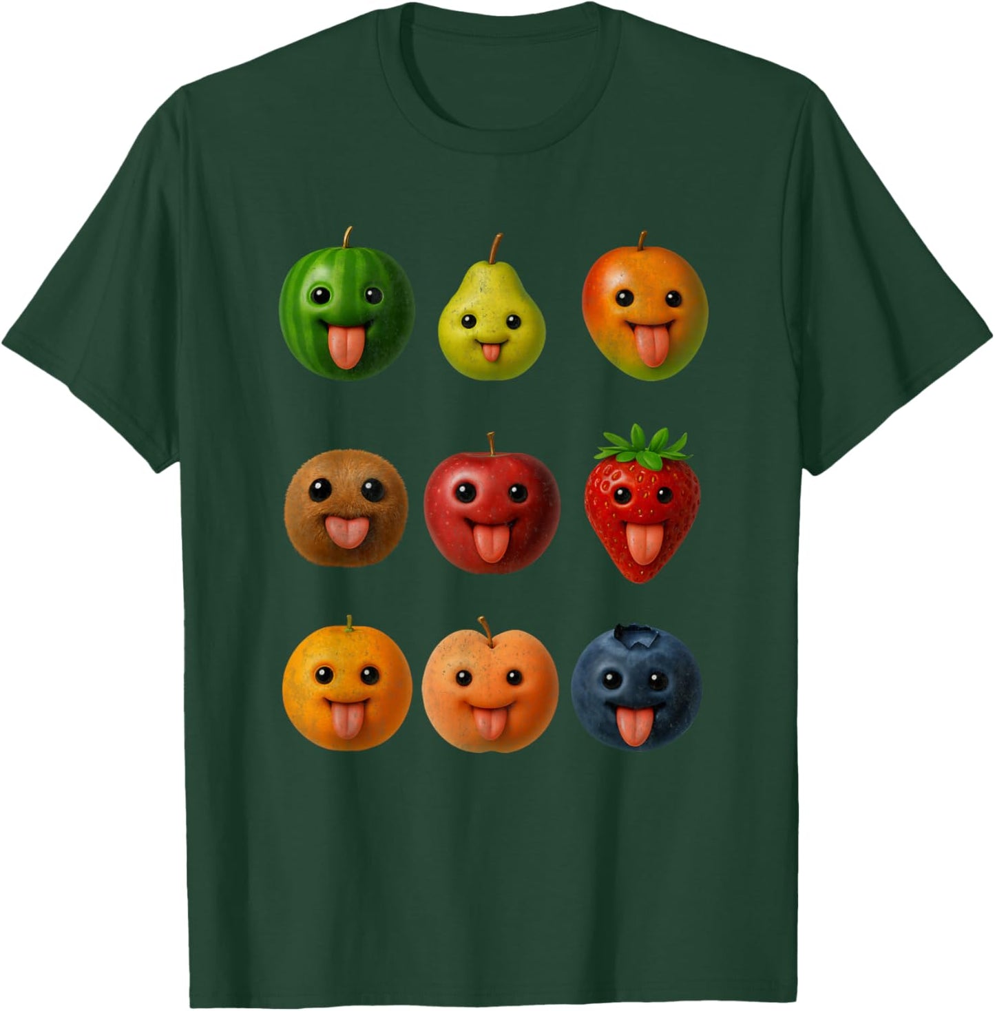 Funny AI Fruit Meme Gen Z Brainrot Men Women T-Shirt - T-Shirt | Forest