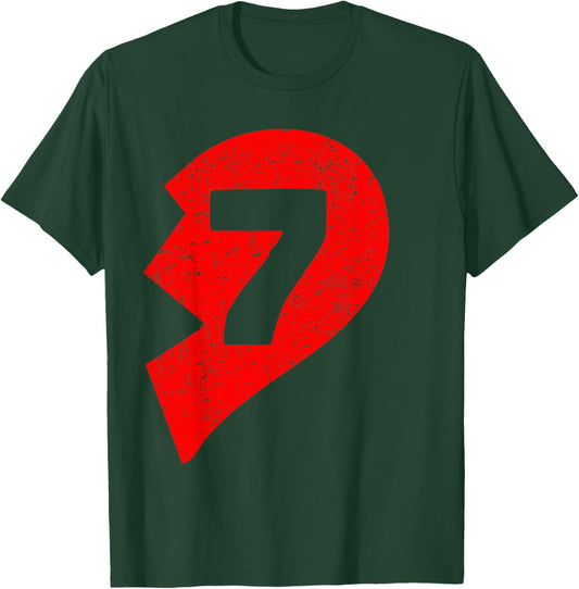 Number 7 Funny Matching Couple Friends Valentines Heart 67 T-Shirt - T-Shirt | Forest