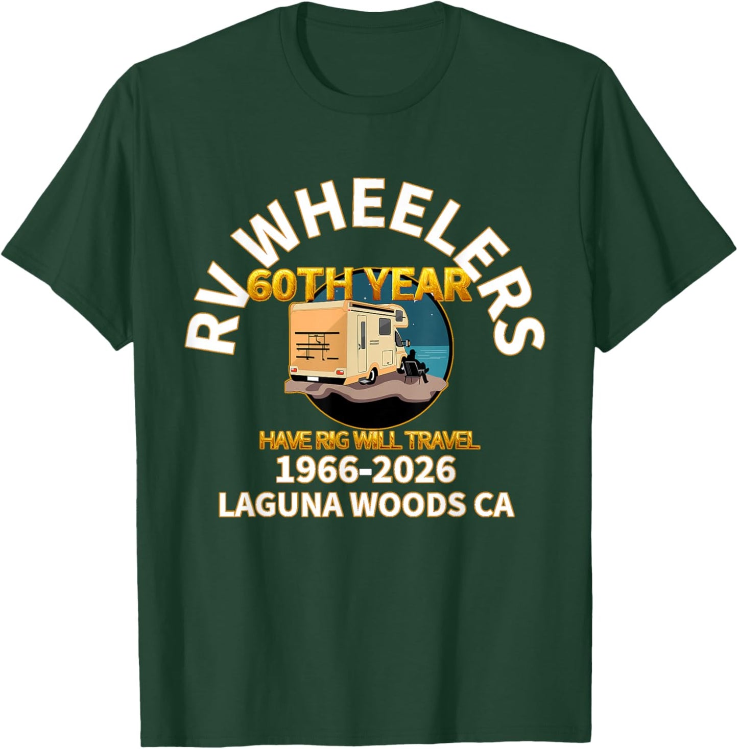 RV Wheelers Club of Laguna Woods T-Shirt - T-Shirt | Forest