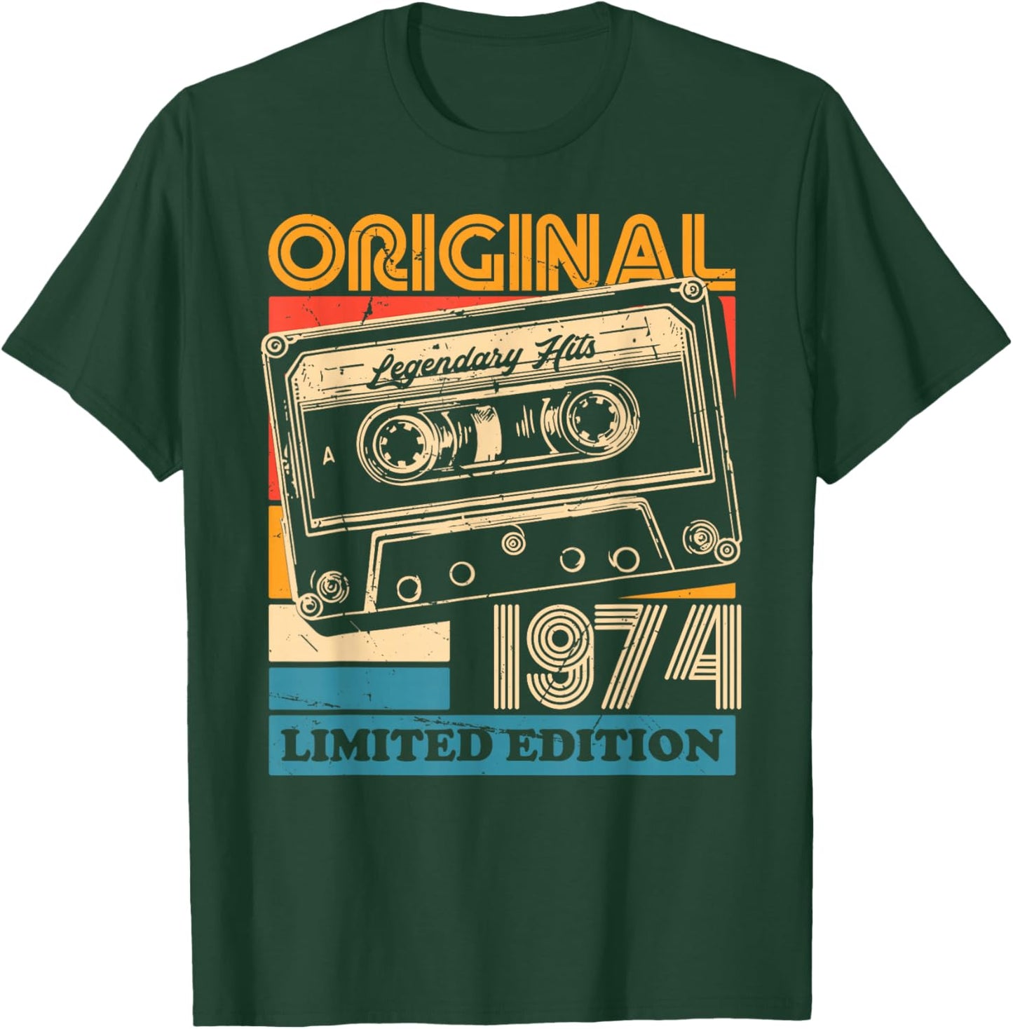 51th Birthday Retro Vintage 1974 Men Women T-Shirt - T-Shirt | Forest
