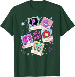 Kpop Demon Hunters Halloween Saja Friends Polaroids T-Shirt - T-Shirt | Forest