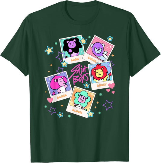 Kpop Demon Hunters Halloween Saja Friends Polaroids T-Shirt - T-Shirt | Forest