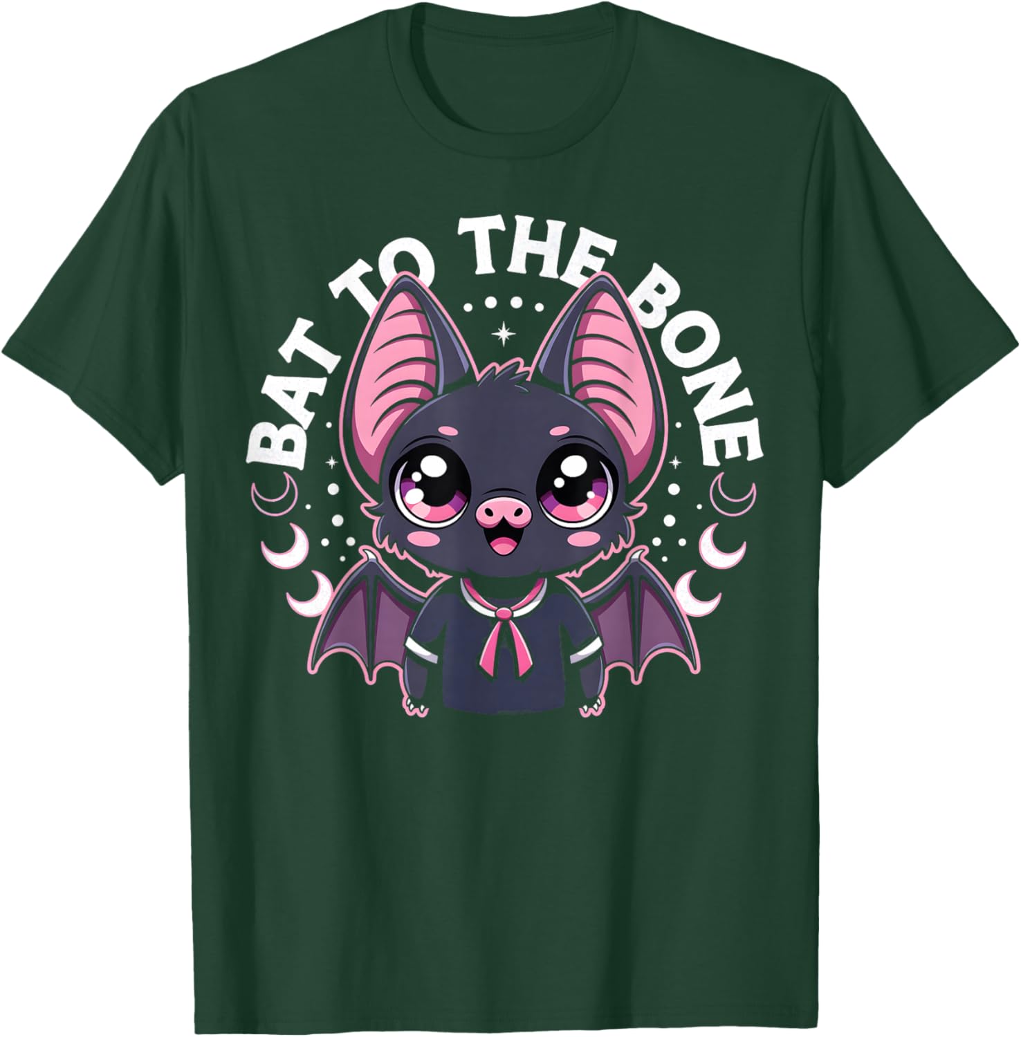 Bat to The Bone Cute Kawaii Bat T-Shirt - T-Shirt | Forest