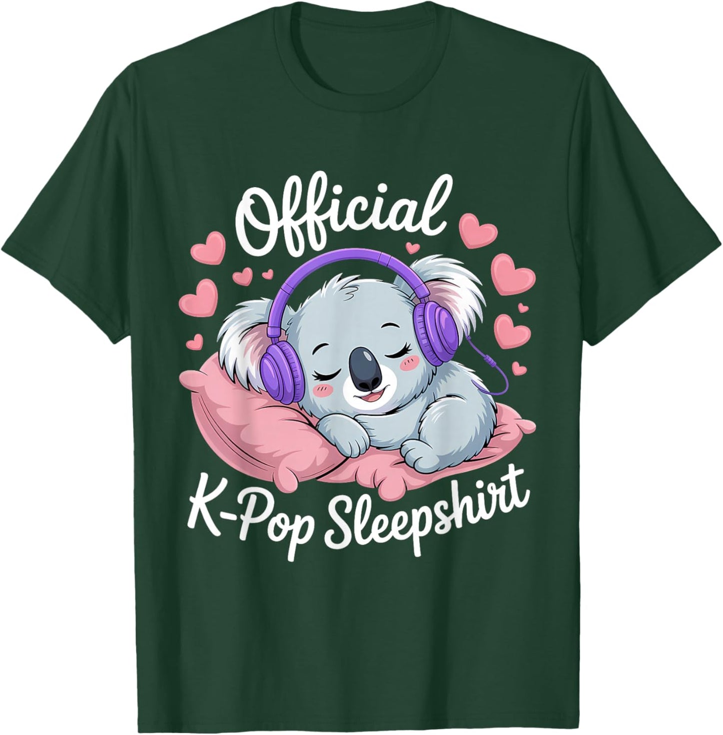 K-Pop Koala Official K-Pop Sleep T-Shirt - T-Shirt | Forest
