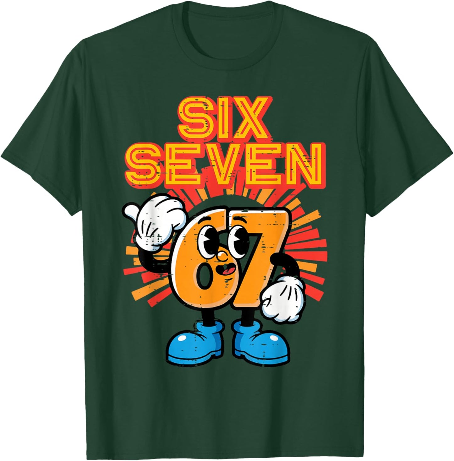 6 7 Meme Numbers Funny 67 Gen Alpha Slang Kids Boys Youth T-Shirt - T-Shirt | Forest