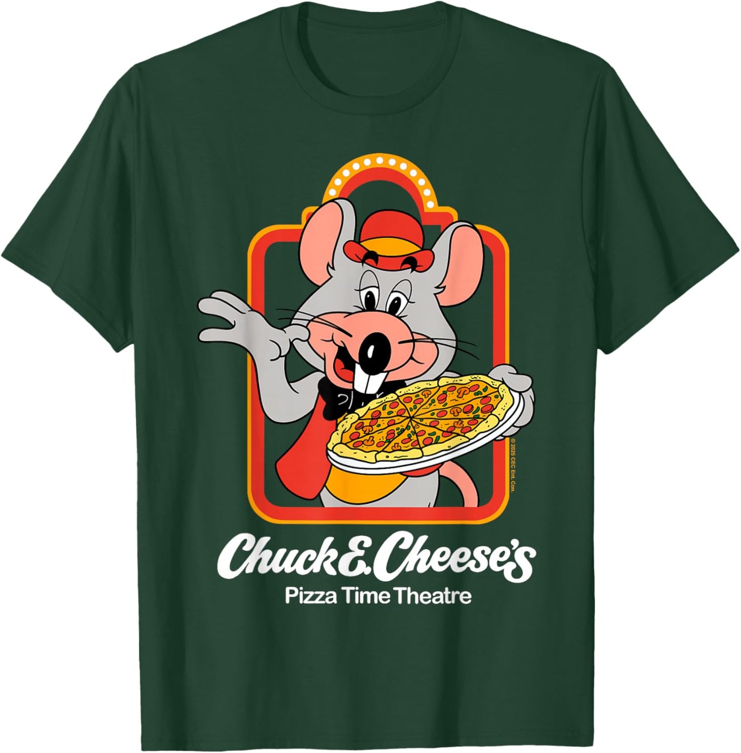 Chuck E. Cheese Pizza Time Theatre Vintage Chuck E Retro Art T-Shirt - T-Shirt | Forest