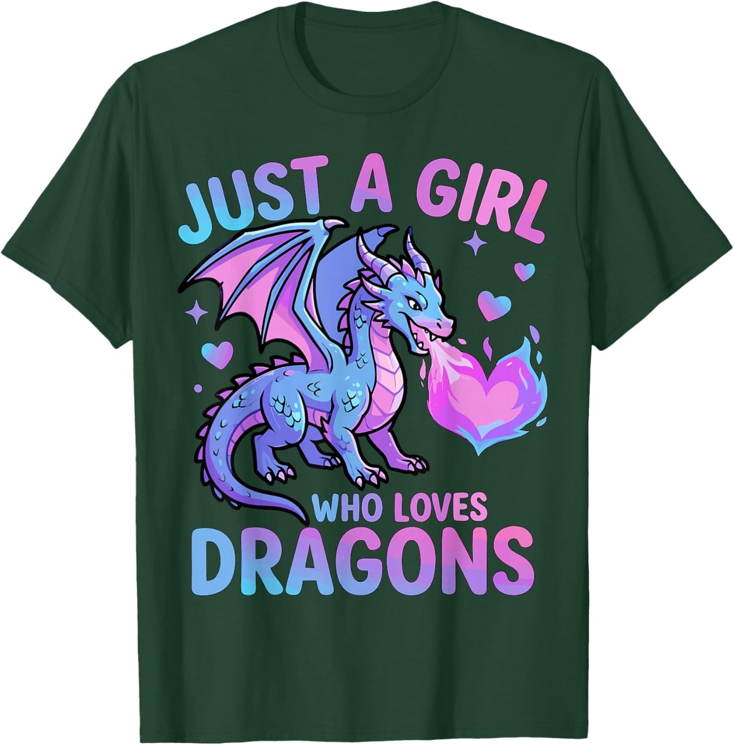 Just a Girl Who Loves Cute Dragons T-Shirt - T-Shirt | Forest