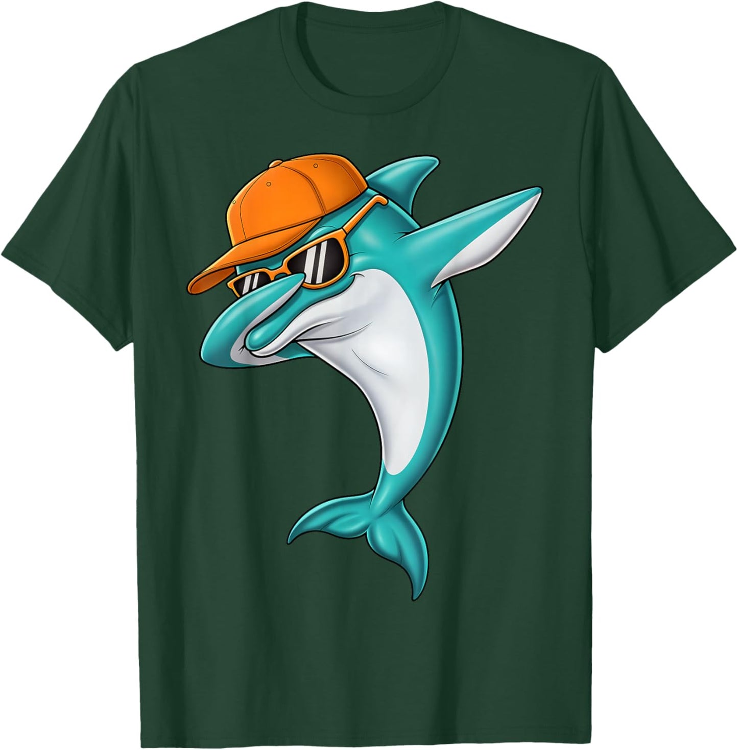 Dolphin Dabbing Women Youth Toddler Kids Boys Girls T-Shirt - T-Shirt | Forest