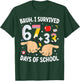 Bruh I Survived 67 33 Days of School Teachers Kids 100th Day T-Shirt - T-Shirt | Forest