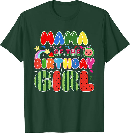 Mama of The Birthday Girl Melon Family Matching Funny T-Shirt - T-Shirt | Forest