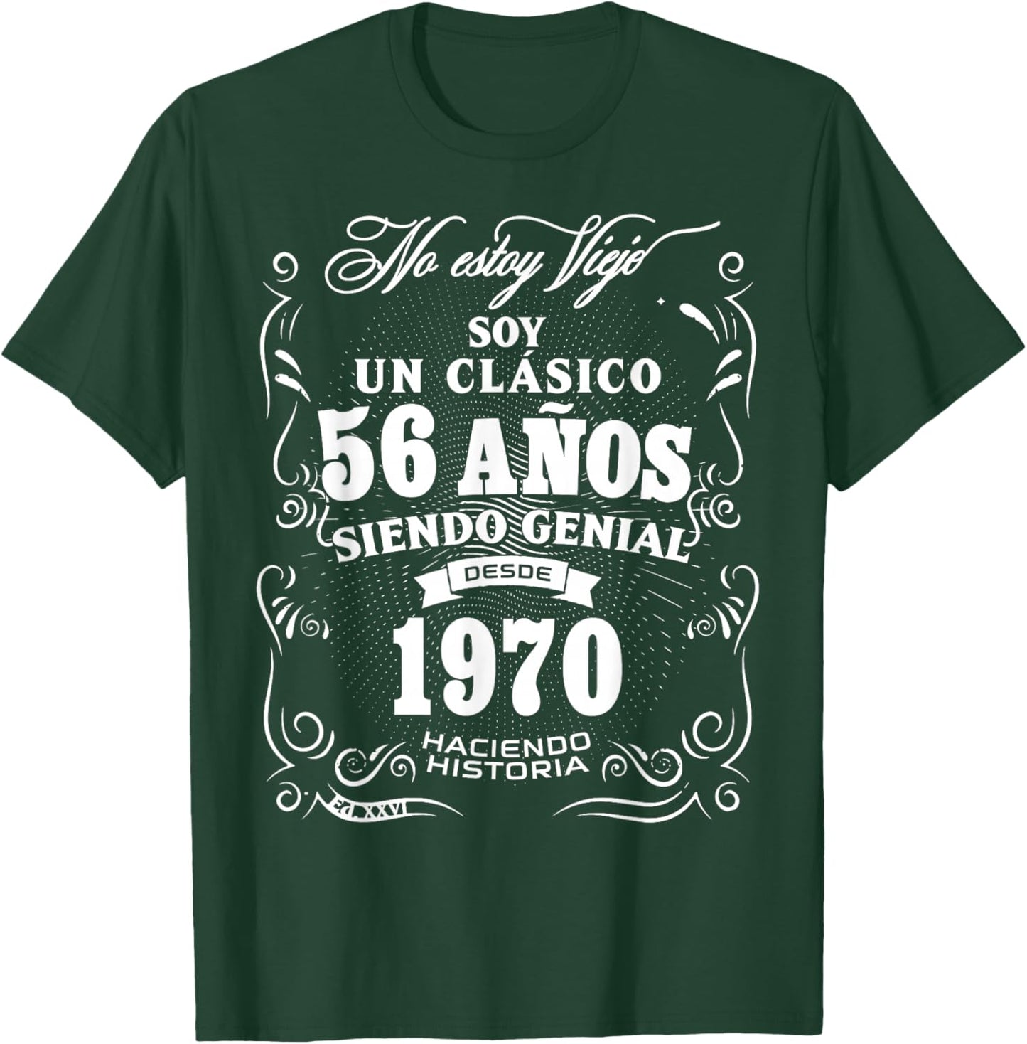 Vintage 56th Birthday Men Funny 1970 56 Birthday Spanish T-Shirt - T-Shirt | Forest