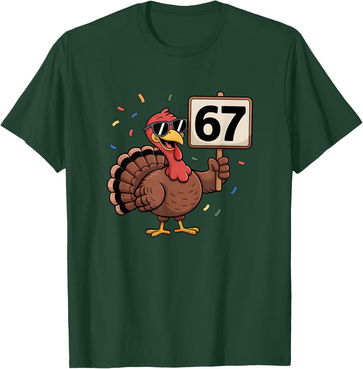 67 Thanksgiving Turkey 6 7 Middle School Thanksgiving T-Shirt - T-Shirt | Forest