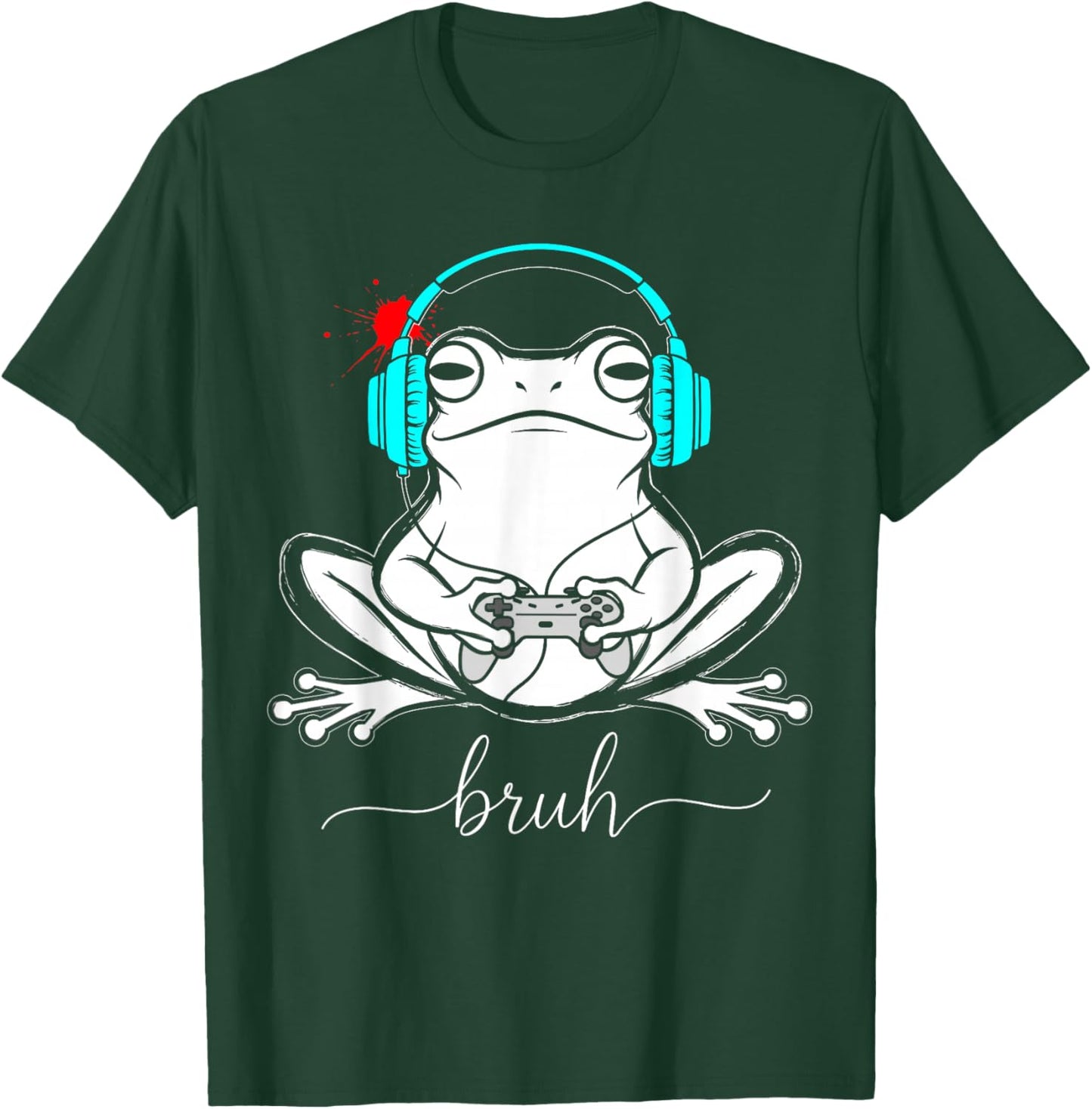 Gaming Japanese Style Shirt Boys, Funny Gamer Frog T-Shirt - T-Shirt | Forest