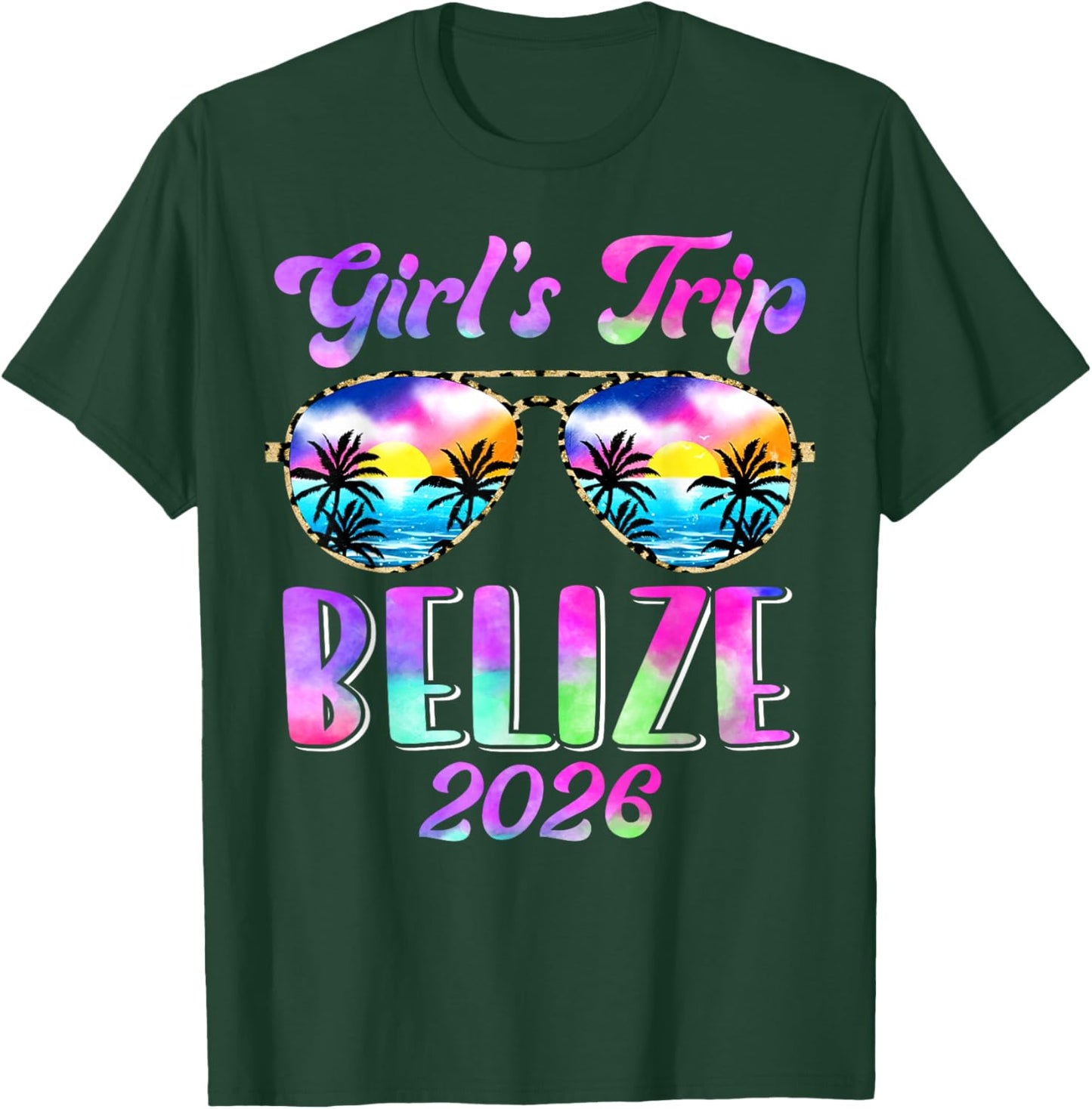 Girl’s Trip Belize 2026 Summer Beach Weekend Vacation Women T-Shirt - T-Shirt | Forest