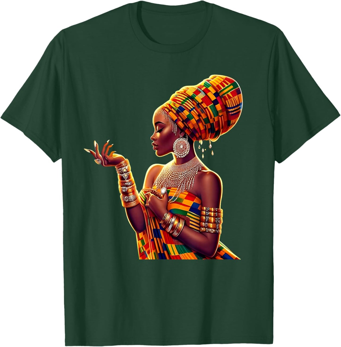 I Am Black History Black Woman African Roots Melanin Queen T-Shirt - T-Shirt | Forest