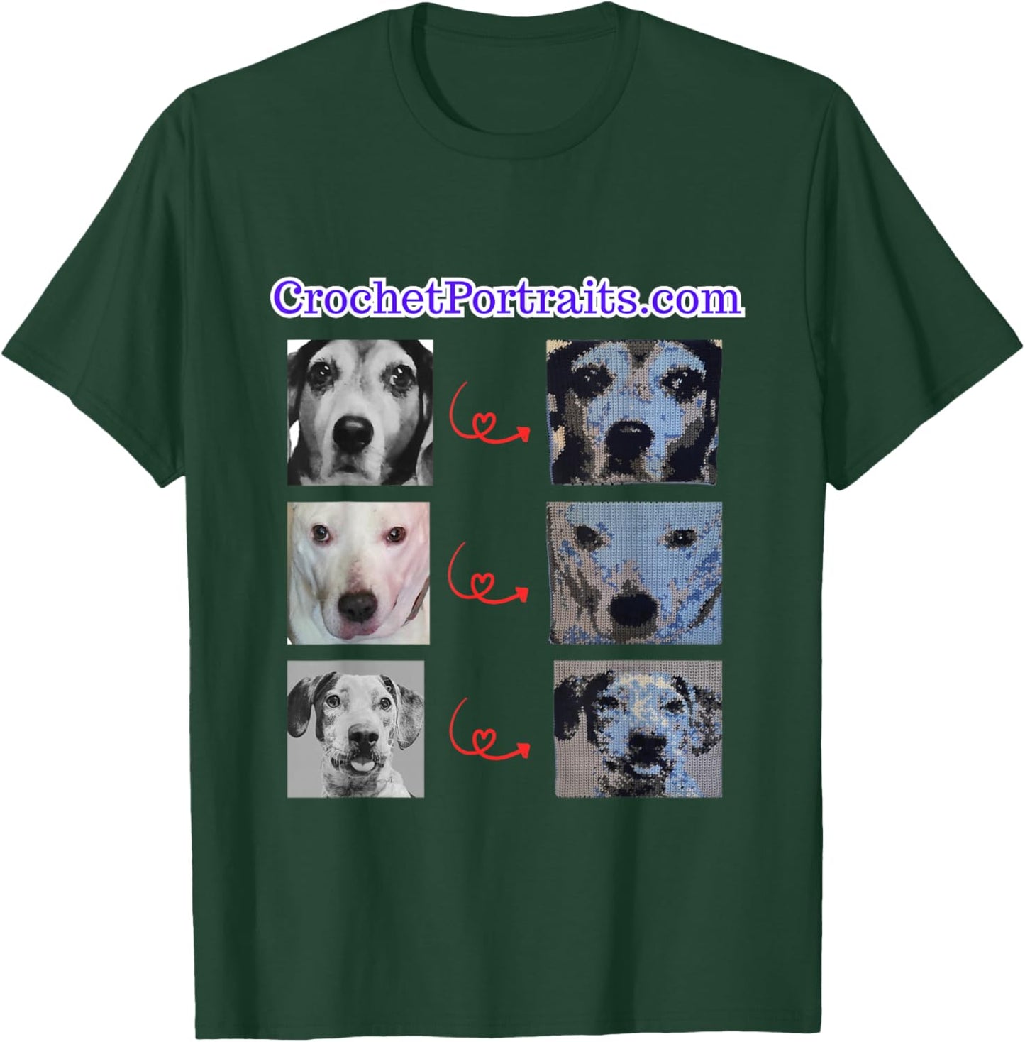 CrochetPortraits.com - Copper, MYA, Pippa T-Shirt - T-Shirt | Forest