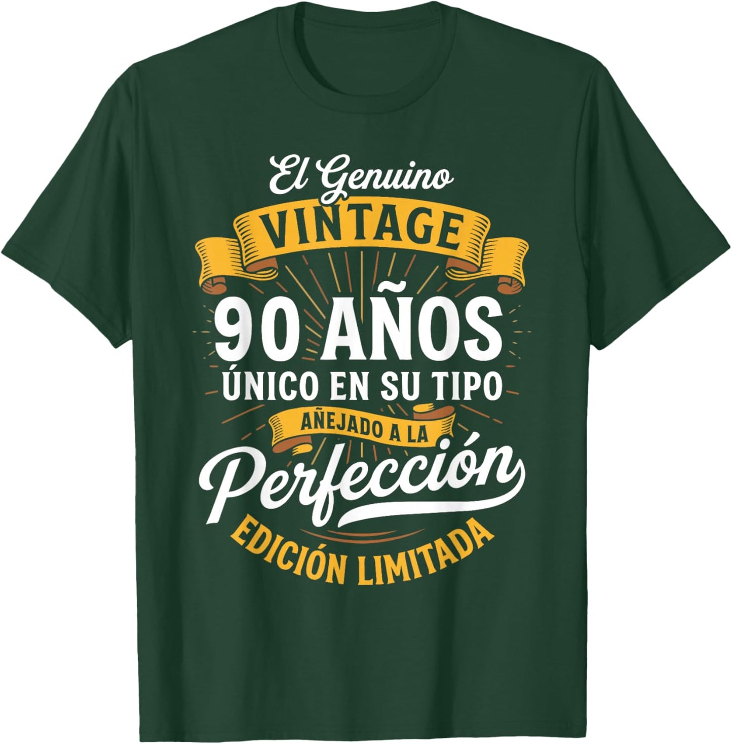 Vintage 90th Birthday Men Funny 90 Birthday Spanish T-Shirt - T-Shirt | Forest